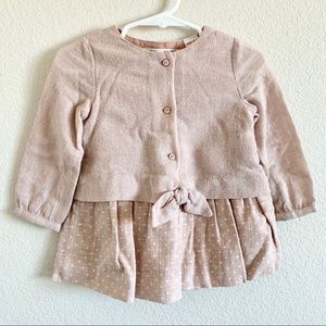 Zara Blush Long Sleeve Baby Girl Dress